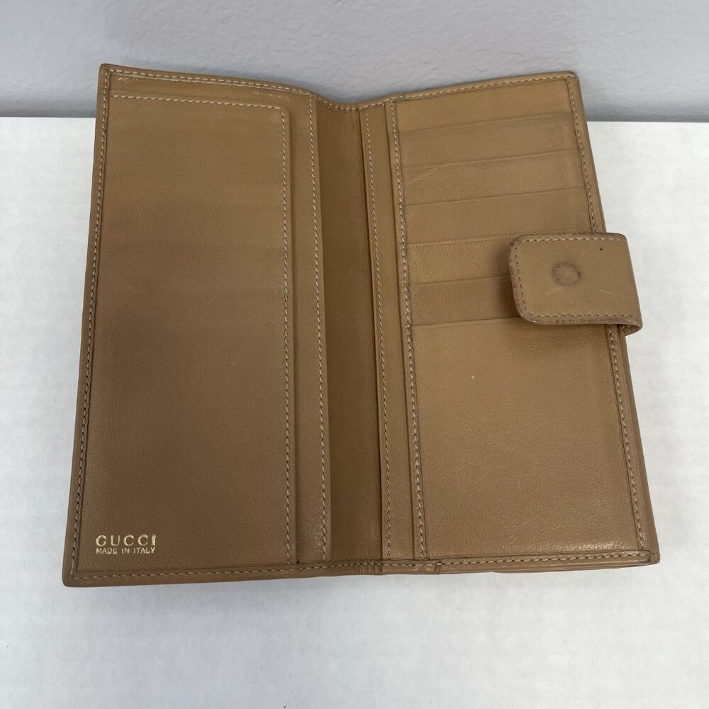 Gucci Bamboo Bi-Fold Leather Wallet in Tan - Preowned - Picture 3 of 10